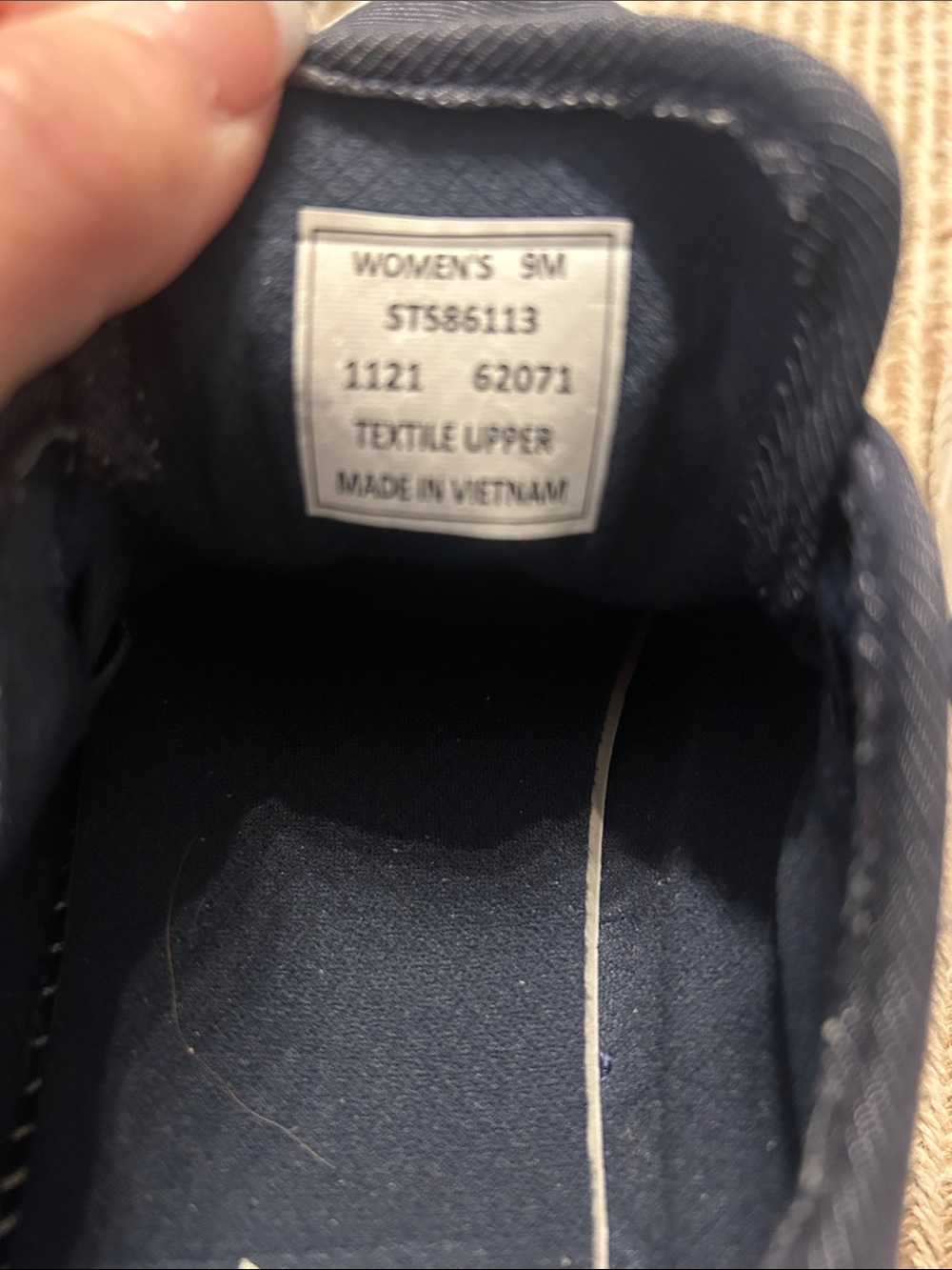 SPERRY⛵️NWOT Navy Canvas Boat Sneakers Crest Vibe Size 9 Women’s Washable - Picture 9 of 9
